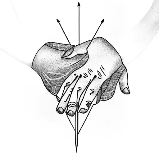 Hand Holding Arrow