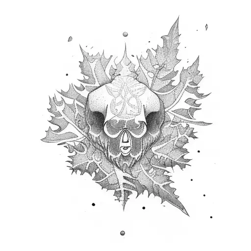 A Treasure Map With An Oak Leaf