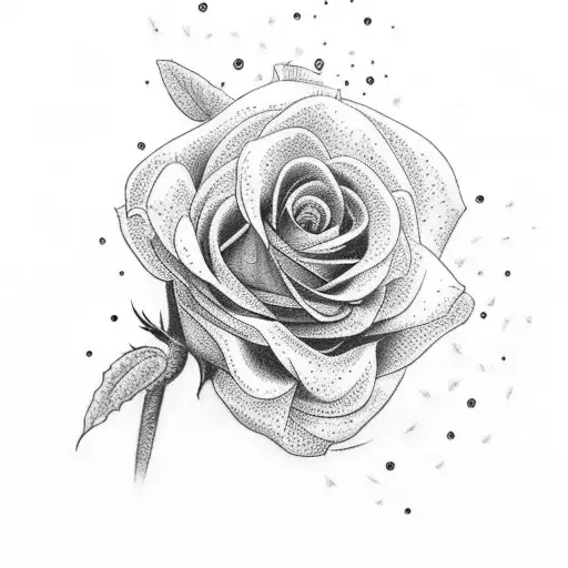 Black Dalia With A Rose And Lilac In A Bouquet