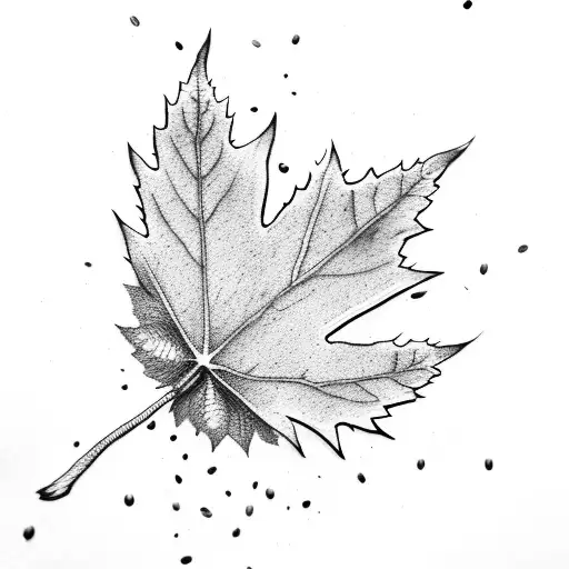 Maple Leaf Made Of Coffee Beans