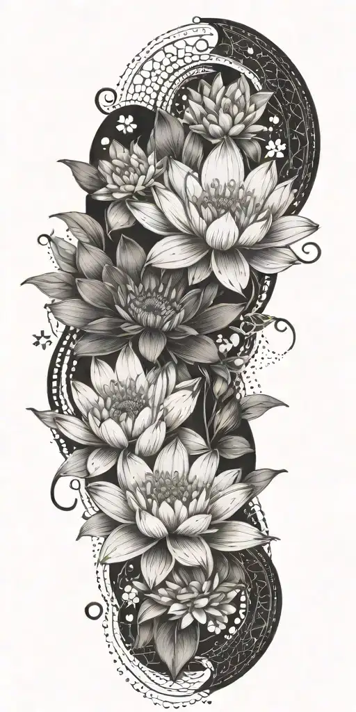 Daisy Flowers And Lotus