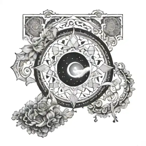 A Life Coach Guiding A Traveler Through A Portal Of New Beginnings