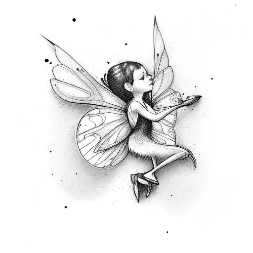 Bird With A Small Fairy