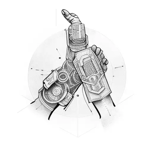 Abstract Cybernetic Arm Sleeve