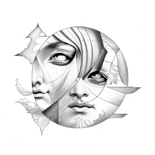 Greek Mythology Face In A Circle