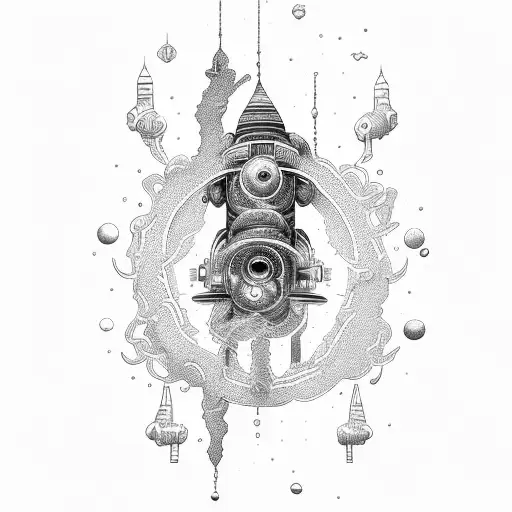 Sci Fi Astrinauto Diving In Deep Space