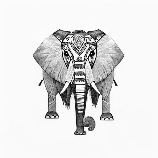 Elephant With An Owl