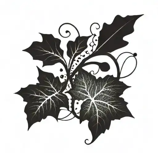 Ekg Line With Leaves Growing