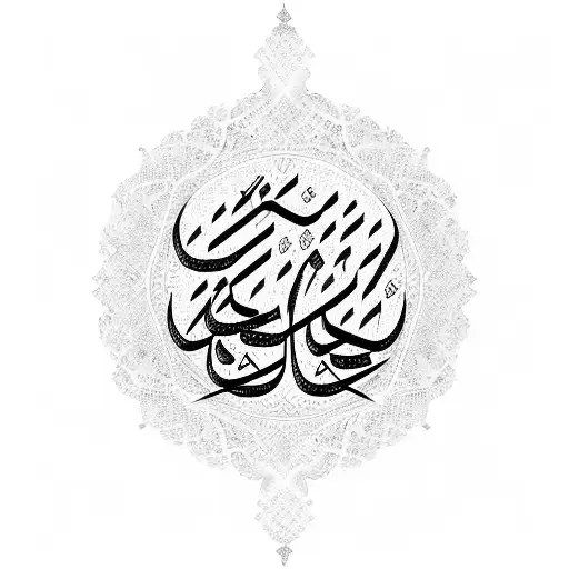 Arabic Calligraphy Names Infused Into Olive Branch