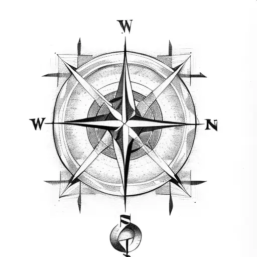 Compass With Arrows Around It