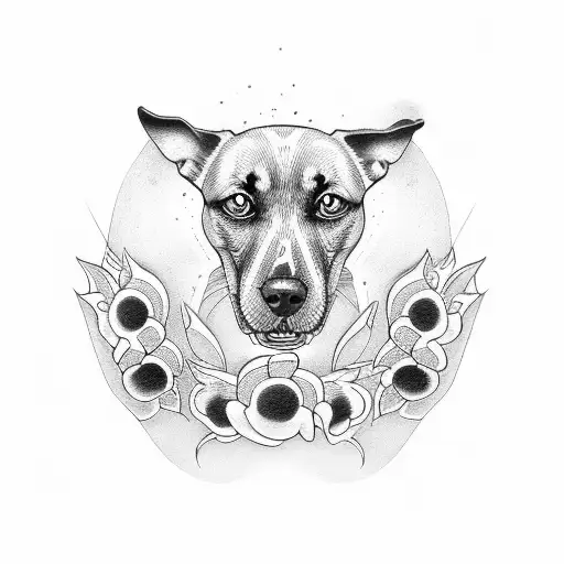 Dog Memorial Tattoo With No Dog
