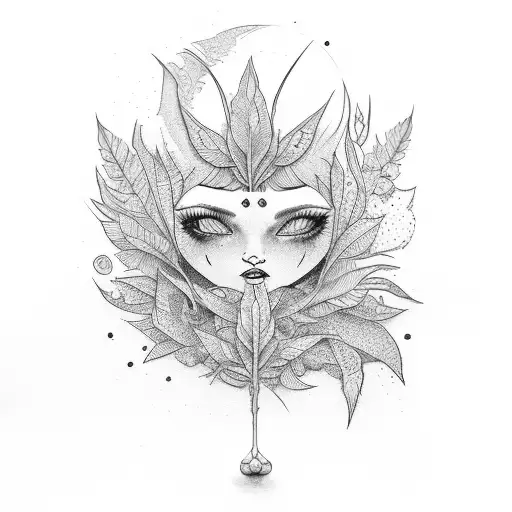 Cartoon Sexy Lady Weed