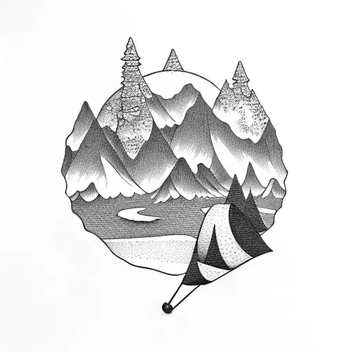 Mountain Under An Umbrella