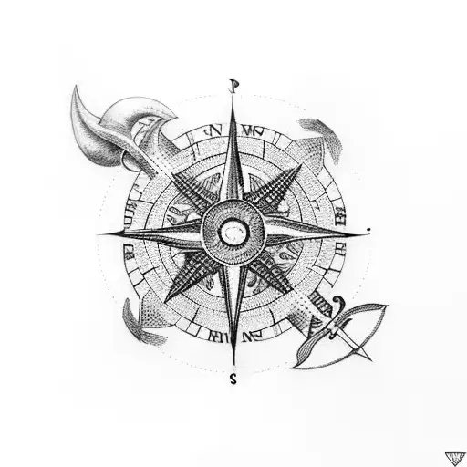 Viking Compass With Life Tree