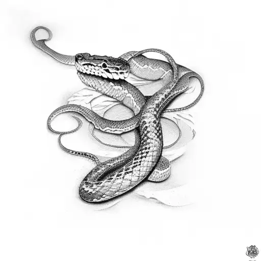 Woman With Snake Arround The Neck