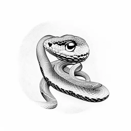 Woman And Snake Arround The Neck