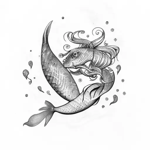 Mermaid With Fish Head And Womans Legs