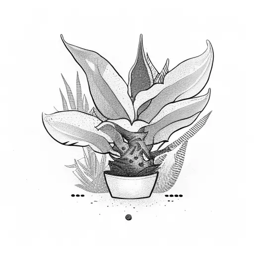 Pachira Aquatica Plant In A Pot