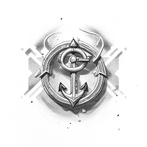 The Letter A With An Anchor