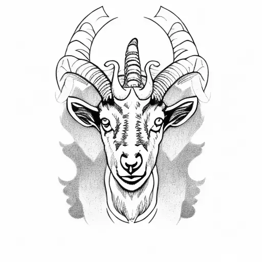 Goat With An Eye Of Capricorn Sign