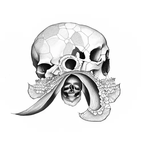 A Girl Kissing A Skull