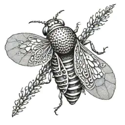Cicada Circle Dotwork