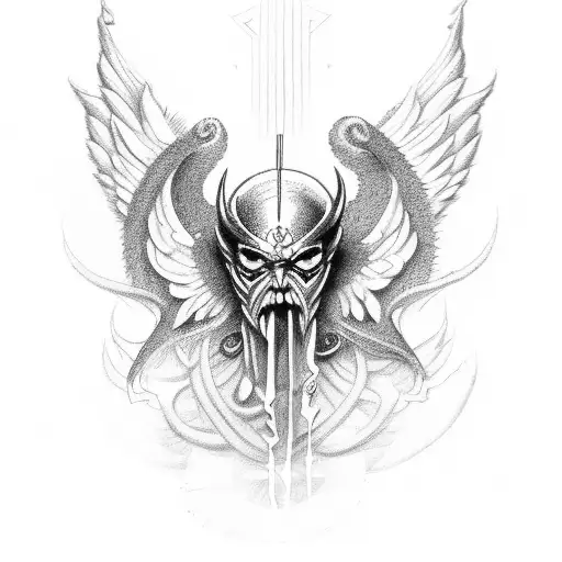 Angel Control Devil With Chain