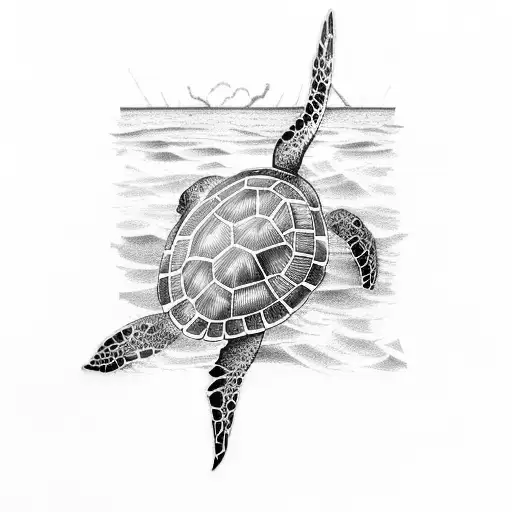 Turtle And Sea