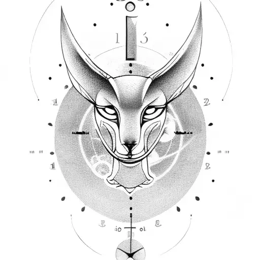 Clock With Anubis Symbol