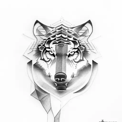 Design A Tattoo Representing The Client's Streaming Occupation With A Wolf And A Tiger