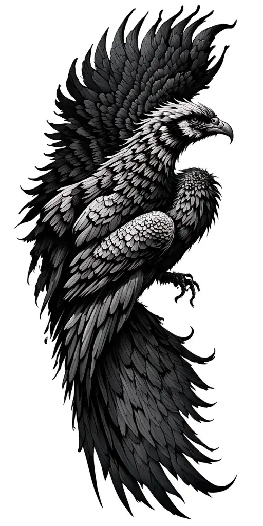 Phoenixwing Rising From The Ashes Symbolizing Rebirth