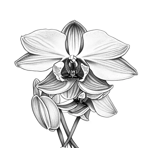 Orchid With The Name Antonia Comming Out Of It