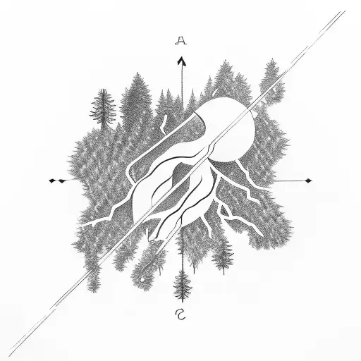 An Electrical Circuit Shaped Like A Pine Tree