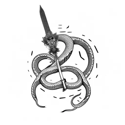 Samurai Who Sword A Snake