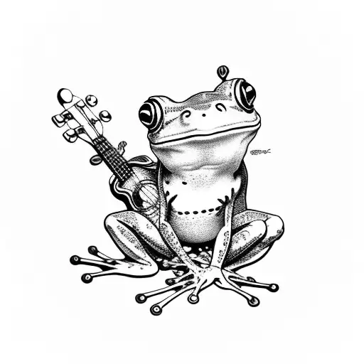 Frog With Ukulele