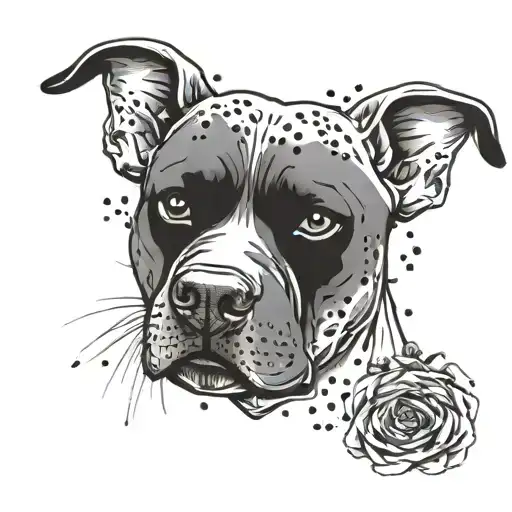 A Pitbull Wearing A Paintball Mask