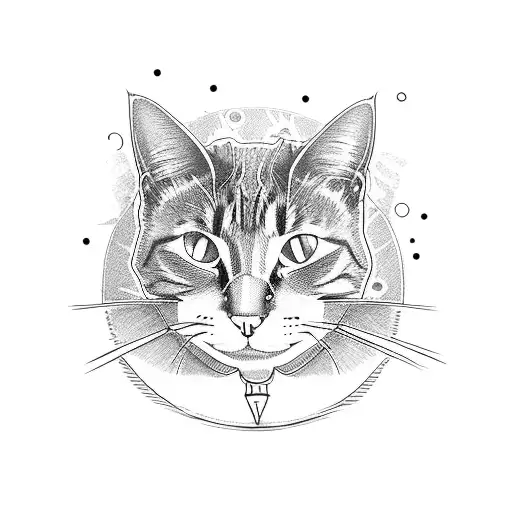 A Vintage Turntable With A Cat Dj Spinning Records