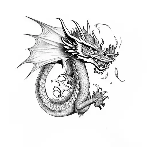 Dragon On Arm And Hand