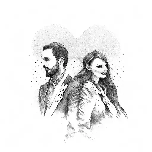 Couple In Love Near The Prior