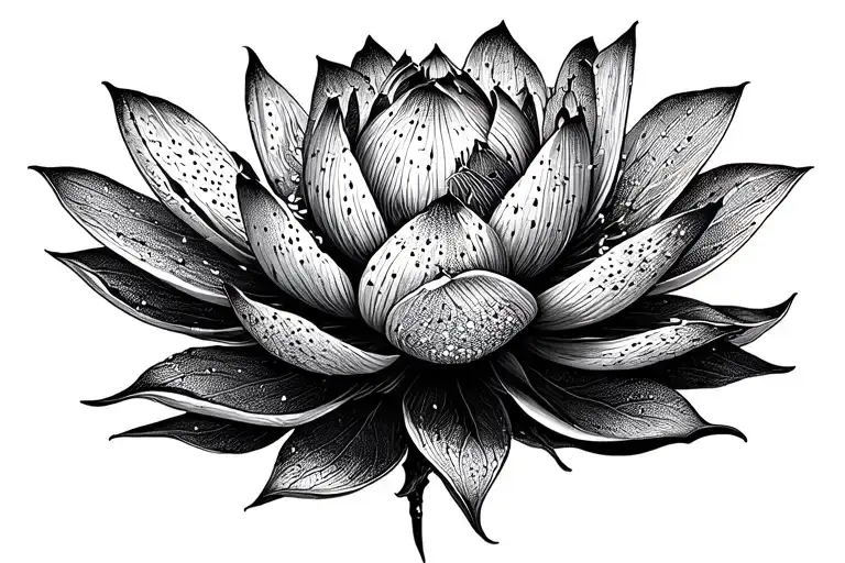 Cactus Protected By A Lotus