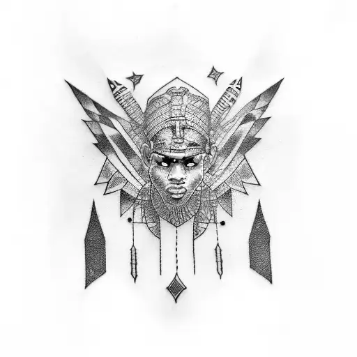 Create A Tattoo Inspired By The Fusion Of Rap And Egyptian Culture