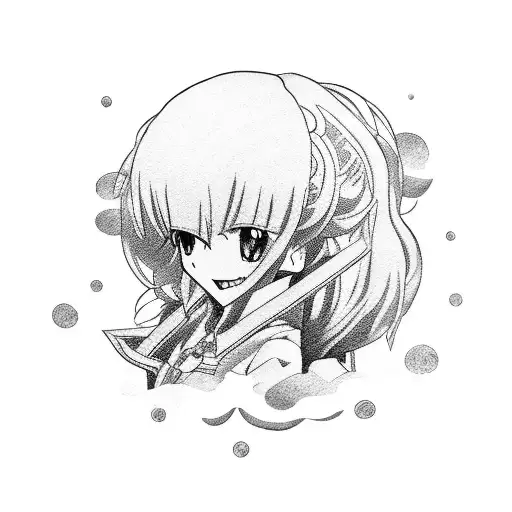 A Group Of Anime Characters Forming A Band And Performing On A Floating Stage