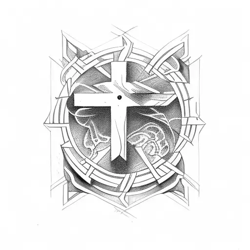 Christian Cross With Words