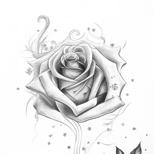 Beauty And The Beast Rose With The Label Belle