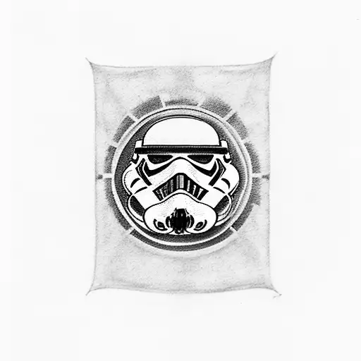 A Stormtrooper Holding A Beer Bottle With A Rebel Symbol On It