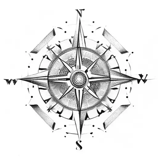 An Intricately Designed Compass With Gears And Flowers