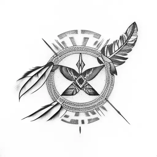 Breast Cancer Tattoo With A Native American Feather