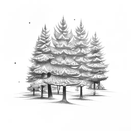 Number 518 With Evergreen Trees In The Background