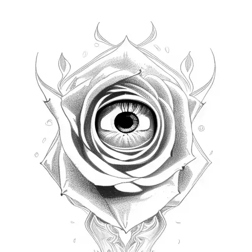 Fire Rose With Evils Eye