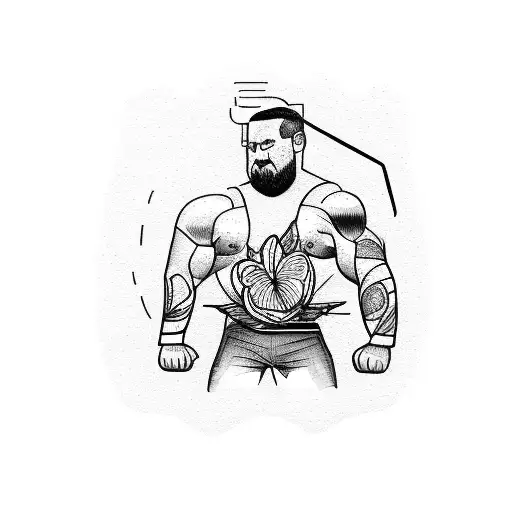 A Powerlifter Lifting A Coffee Cup Instead Of Weights